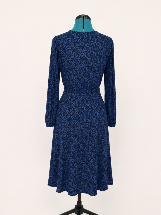 Boden Dresses & Skirts - Boden Navy Floral Long-Sleeve Fit-and-Flare Dress